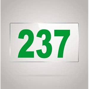 numberplate 237 room hotel hospital lodgeapartment flatdoor nocollege library rack numbers warehouseacrylic white board fixed with green color pvc waterproof sticker