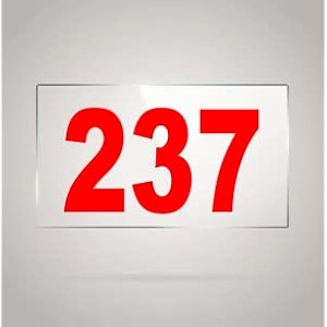 numberplate 237 room hotel hospital lodgeapartment flatdoor nocollege library rack numbers warehouseacrylic white board fixed with red color pvc waterproof sticker
