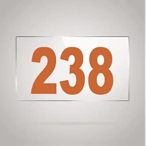 numberplate 238 room hotel hospital lodgeapartment flatdoor nocollege library rack numbers warehouseacrylic white board fixed with brown color pvc waterproof sticker