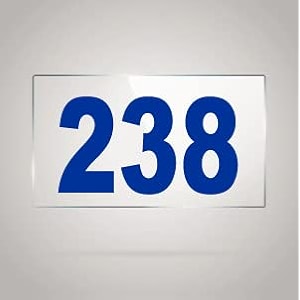 numberplate 238 room hotel hospital lodgeapartment flatdoor nocollege library rack numbers warehouseacrylic white board fixed with blue color pvc waterproof sticker