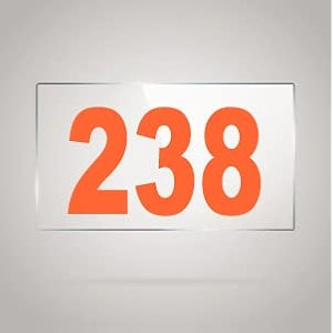 numberplate 238 room hotel hospital lodgeapartment flatdoor nocollege library rack numbers warehouseacrylic white board fixed with orange color pvc waterproof sticker