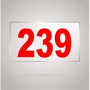 numberplate 239 room hotel hospital lodgeapartment flatdoor nocollege library rack numbers warehouseacrylic white board fixed with red color pvc waterproof sticker