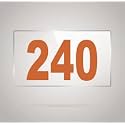 Numberplate 240 Room, Hotel, Hospital, Lodge,Apartment, Flat,Door No,College, Library, Rack Numbers Warehouse,Acrylic White Board Fixed with Brown Color PVC Waterproof Sticker