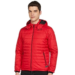 Numero Uno Mens Autumn Gold Puffer Jacket