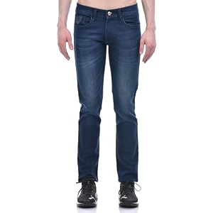 Numero Uno Mens Dark Blue Skinny-Fit Sustainable