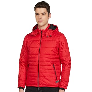 Numero Uno Mens Autumn Gold Puffer Jacket