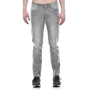 Numero Uno Mens Grey Low Rise Skinny