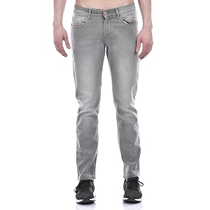 Numero Uno Mens Grey Low Rise Skinny