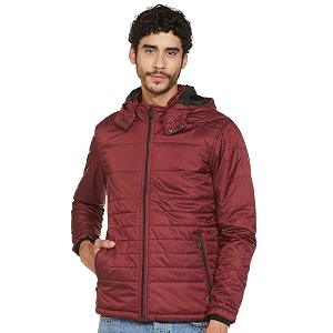 Numero Uno Mens Autumn Gold Puffer Jacket