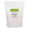 NuNaturals Unflavored Beef Gelatin Powder, Grass Fed, Pasture Raised, 5 lb