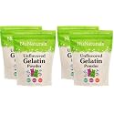 NuNaturals Unflavored Beef Gelatin Powder, Instantly Thickens, Stabilizes, and Texturizes, 1lb (4-Pack)