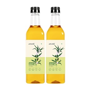 nune virgin cold pressed sesame gingelly oil - 2 litre  natural cholesterol free with rich aroma amp flavour of real sesame seeds  pure amp certified cooking oil  zero chemicals