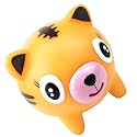 NUOBESTY Tiger Squeaky Sensory Toy for Kids Animal Squeeze Stick Out Slow Rising Tiger Screaming for Decompression Relief(Orange)