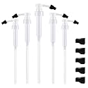 Nuogo Syrup Pump Compatible with Monin 750ml Bottles, White, 5 Pcs