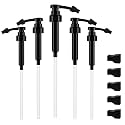 Nuogo Syrup Pump Compatible with Monin 750ml Bottles, Black, 5 Pcs