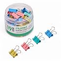19mm Binder Clips-Multicolor | Made of Tempered Steel, Durable &amp; Rust-Resistant | Perfect for Holding Loose Papers | Ideal for School, Office &amp; Home (Pack of 40)