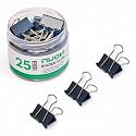 25mm Binder Clips-Black | Made of Tempered Steel, Durable &amp; Rust-Resistant | Perfect for Holding Loose Papers | Ideal for School, Office &amp; Home (Pack of 24)