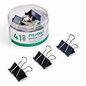 41mm Binder Clips-Black | Made of Tempered Steel, Durable &amp; Rust-Resistant | Perfect for Holding Loose Papers | Ideal for School, Office &amp; Home (Pack of 12)