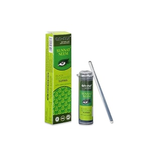 an-nur premium natural black sunnat surma long lasting smudgeproof amp waterproof - neem 12