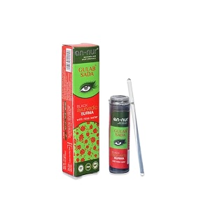 an-nur premium natural black sunnat surma long lasting smudgeproof amp waterproof gluab pack of 9