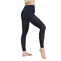 NURCOM Compression Pantyhose, Footless, 15-20 mmHg, Navy Blue 4XL