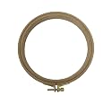 Nurge Premium Quality Beech Wood Embroidery Hoop, Cross Stitch Hoop with Gold Plated Adjustable Brass Screw for DIY Projects Ideal for Crafters,Beginners &amp; Professionals - 6.3" Diameter &amp; 0.62" Thick