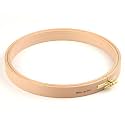 Nurge Premium Quality Beech Wood Embroidery Hoop, Cross Stitch Hoop with Gold Plated Adjustable Brass Screw for DIY Projects Ideal for Crafters,Beginners &amp; Professionals - 8.66" Diameter &amp; 0.93" Thick