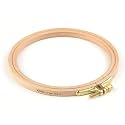 Nurge Premium Quality Beech Wood Embroidery Hoop, Cross Stitch Hoop with Gold Plated Adjustable Brass Screw for DIY Projects Ideal for Crafters,Beginners &amp; Professionals - 5.12" Diameter &amp; 0.31" Thick