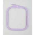 Nurge Square Embroidery Hoop - Plastic Cross Stitch Frame for Needlepoint &amp; Embroidery - Adjustable Craft Hoop - Lilac - No:2 (Small)