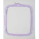 Nurge Square Embroidery Hoop - Plastic Cross Stitch Frame for Needlepoint &amp; Embroidery - Adjustable Craft Hoop - Lilac - No:4 (Large)