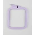 Nurge Square Embroidery Hoop - Plastic Cross Stitch Frame for Needlepoint &amp; Embroidery - Adjustable Craft Hoop - Lilac - No:1 (X Small)