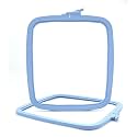 Nurge Square Embroidery Hoop - Plastic Cross Stitch Frame for Needlepoint &amp; Embroidery - Adjustable Craft Hoop - Blue - No:4 (Large)