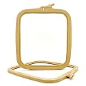 Nurge Square Embroidery Hoop - Plastic Cross Stitch Frame for Needlepoint &amp; Embroidery - Adjustable Craft Hoop - Beige - No:3 (Medium)