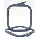 Nurge Square Embroidery Hoop - Plastic Cross Stitch Frame for Needlepoint &amp; Embroidery - Adjustable Craft Hoop - Anthracite - No:2 (Small)