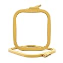 Nurge Square Embroidery Hoop - Plastic Cross Stitch Frame for Needlepoint &amp; Embroidery - Adjustable Craft Hoop - Beige - No:2 (Small)