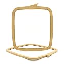 Nurge Square Embroidery Hoop - Plastic Cross Stitch Frame for Needlepoint &amp; Embroidery - Adjustable Craft Hoop - Beige - No:4 (Large)