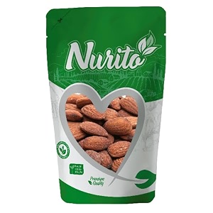 nurito almond roasted amp salted 600g 200g x 3  dry fruits- badam roasted  crunchy healthy amp delicious vegan-friendly nut snack  rich in protein fiber healthy fats calcium amp dietry fibre  roasted badam best for brain health and muscle function  lightly salted almonds for energy
