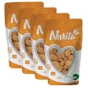 Nurito Almond Roasted &amp; Salted 1000g (250g X 4) – Dry Fruits- Badam Roasted | Crunchy, Healthy &amp; Delicious Vegan-Friendly Nut Snack | Rich in Protein, Fiber, Healthy Fats, Calcium &amp; Dietry Fibre | Roasted Badam Be