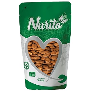 nurito almonds 200 grams - raw whole and delicious crunchy texture without sugar and salt  ideal for snacking baking smoothies amp meal also for healthy lifestyle