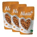 Nurito Almonds 750 Grams (250 Grams X 3) - Raw, Whole And Delicious |Crunchy Texture without Sugar and Salt | Ideal for Snacking, Baking, Smoothies &amp; Meal also for Healthy Lifestyle