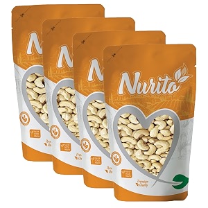 nurito kaju cashew 1000 grams 250 grams x 4 for all ages  high in protein and boosts energy and build immunity  healthy nutritious cashew nut  delicious vegan amp crunchy kaju nut for cooking and raw eating