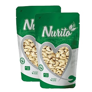 nurito kaju cashew 400 grams 200 grams x 2 for all ages  high in protein and boosts energy and build immunity  healthy nutritious cashew nut  delicious vegan amp crunchy kaju nut for cooking and raw eating