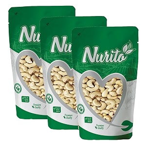 nurito kaju cashew 600 grams 200 grams x 3 for all ages  high in protein and boosts energy and build immunity  healthy nutritious cashew nut  delicious vegan amp crunchy kaju nut for cooking and raw eating