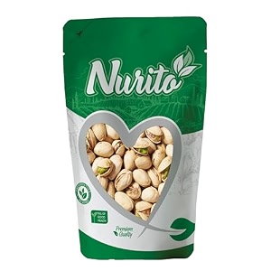 nurito roasted and salted pistachios 200 grams  tasty crunchy healthy nut snack  pista dry fruit  rich in protein fiber amp antioxidants  great for kids during study time and office breaks  vegan friendly pista  low calorie - lightly salted pistachios