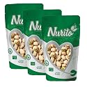 Nurito Roasted and Salted Pistachios 600 Grams (200g X 3) – Tasty Crunchy Healthy Nut Snack | Pista Dry Fruit | Rich in Protein, Fiber &amp; Antioxidants | Great for Kids During Study Time and Office Breaks | Vegan Friendly P