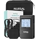 NURSAL Tens Unit Muscle Stimulator, 4 in 1 TENS EMS Machine with 25 Modes Include DIY, 40 Intensities Electric Massager for Shoulder, Back Pain Relief, TENS Pads, A Carry Case