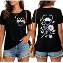 Nurse Shirts for Women Boho Floral Nurse Life T Shirt