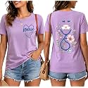 Nurse Shirts for Women Boho Floral Nurse Life T Shirt