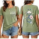 Nurse Shirts for Women Boho Floral Nurse Life T Shirt