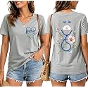 Nurse Shirts for Women Boho Floral Nurse Life T Shirt
